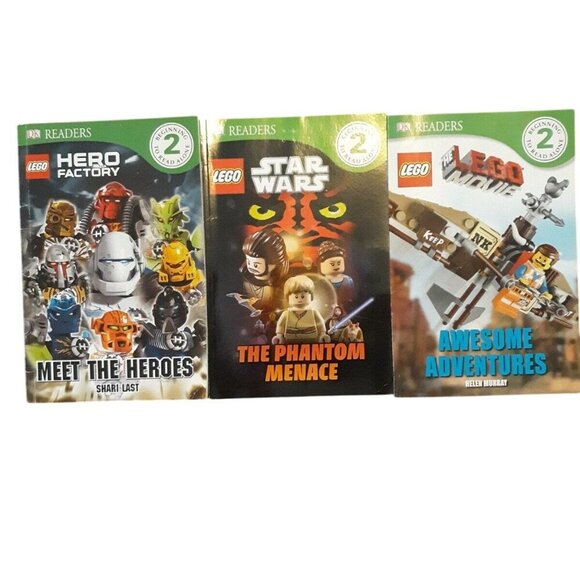 Lego Readers Level 2 Book Lot: Hero Factory Star Wars Phantom Menace & Ninjago A - Picture 6 of 6